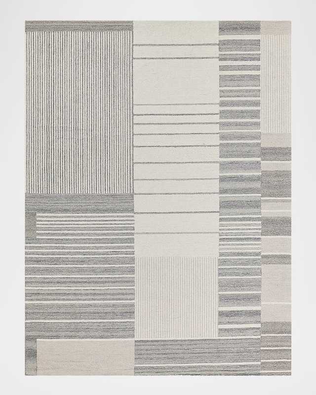 Castine Hand-Tufted Silver Rug, 5' x 8'